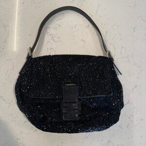 Fendi Black Beaded Baguette Shoulder Bag Regular price